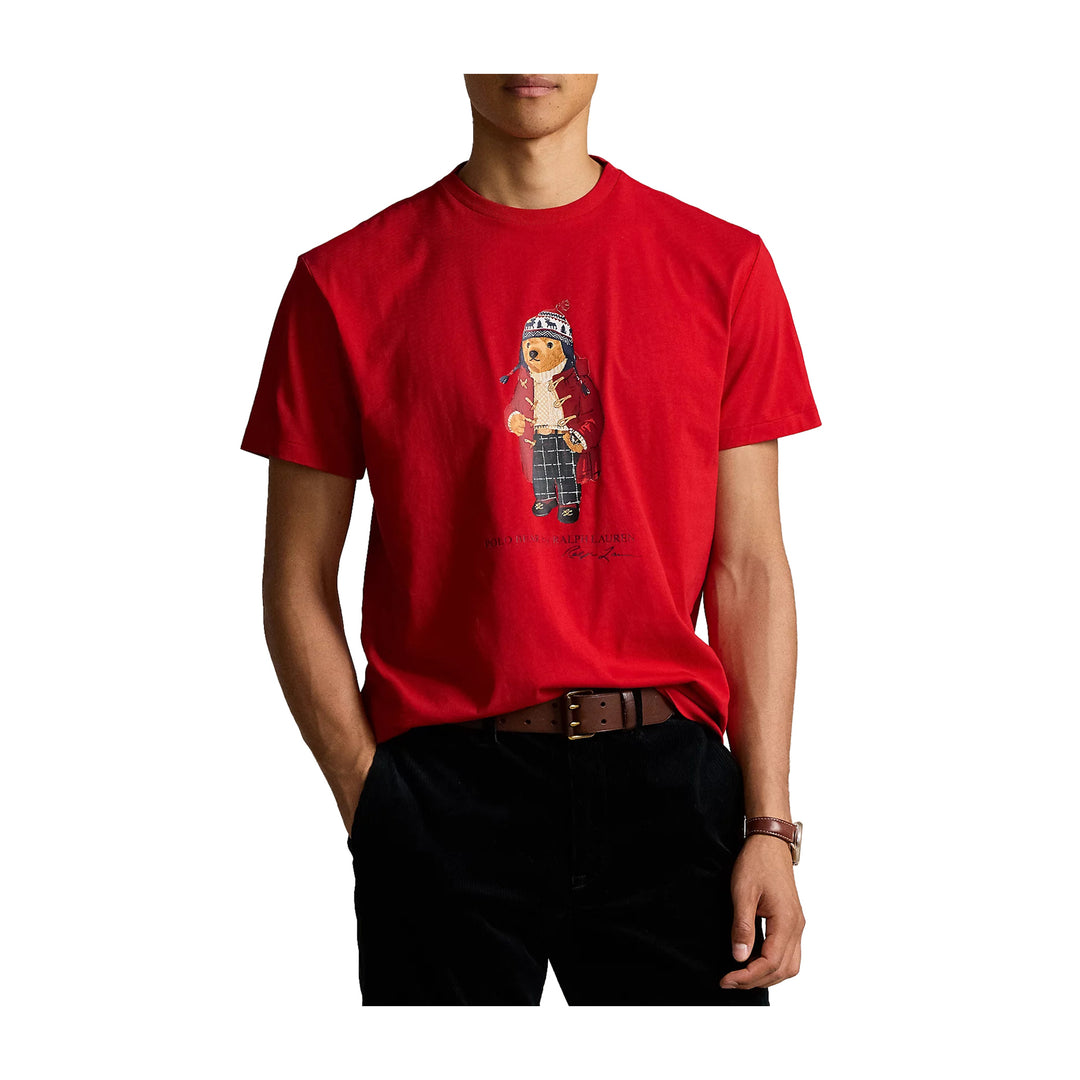 Tシャツ・カットソー POLO RALPH LAUREN Men T Shirts 710704248267CO RW RED Polo Ralph Lauren Classic T-Shirt Collegiate Red With White
