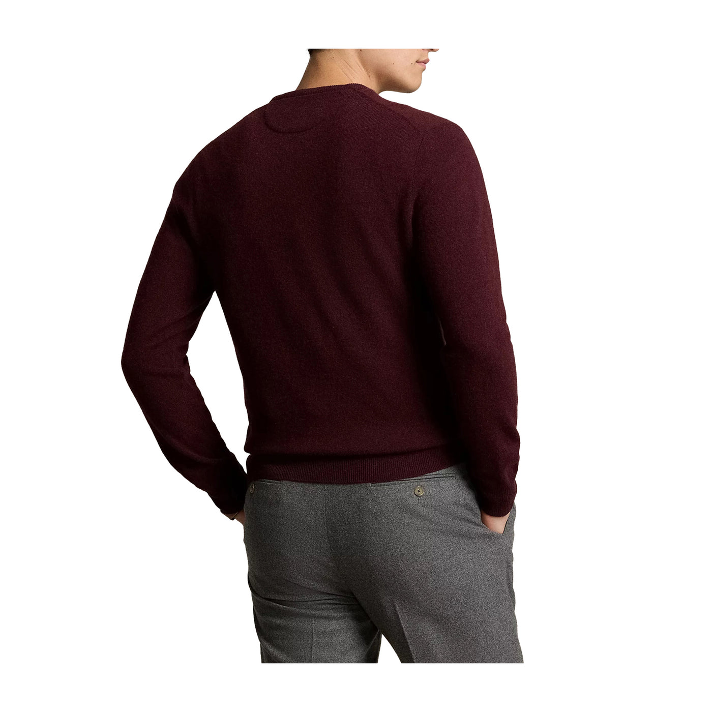 Maglia Uomo Bordeaux, in lana, dal taglio classico