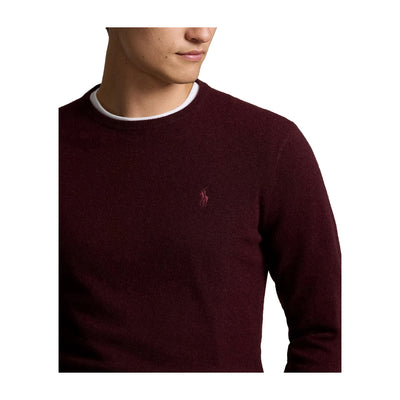 Maglia Uomo Bordeaux, in lana, dal taglio classico