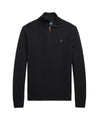 Maglia Uomo Nera, a collo alto, con mezza zip