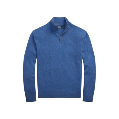 Maglia Uomo in lana con cerniera Blu