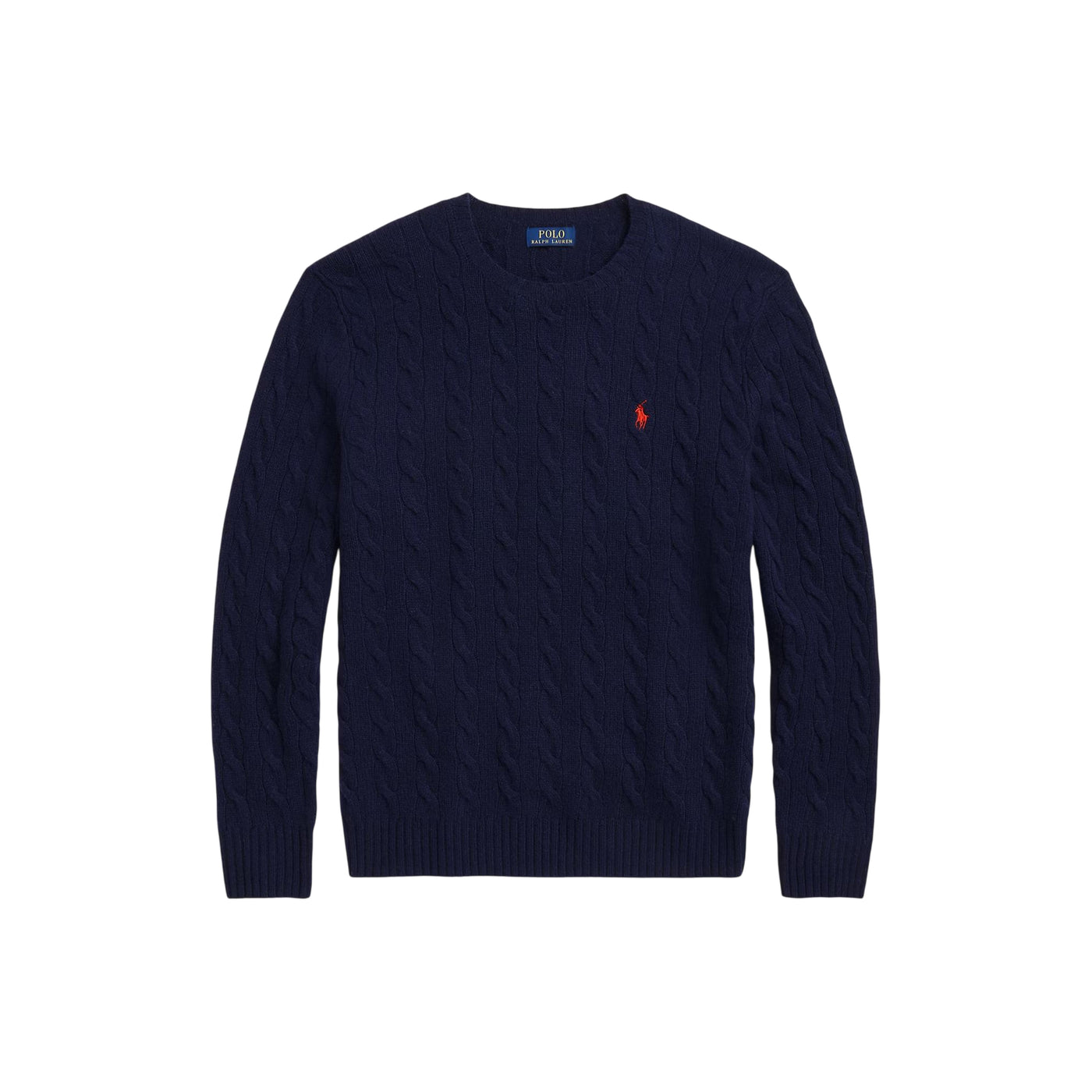 Maglia Uomo in lana e cashmere a trecce Navy