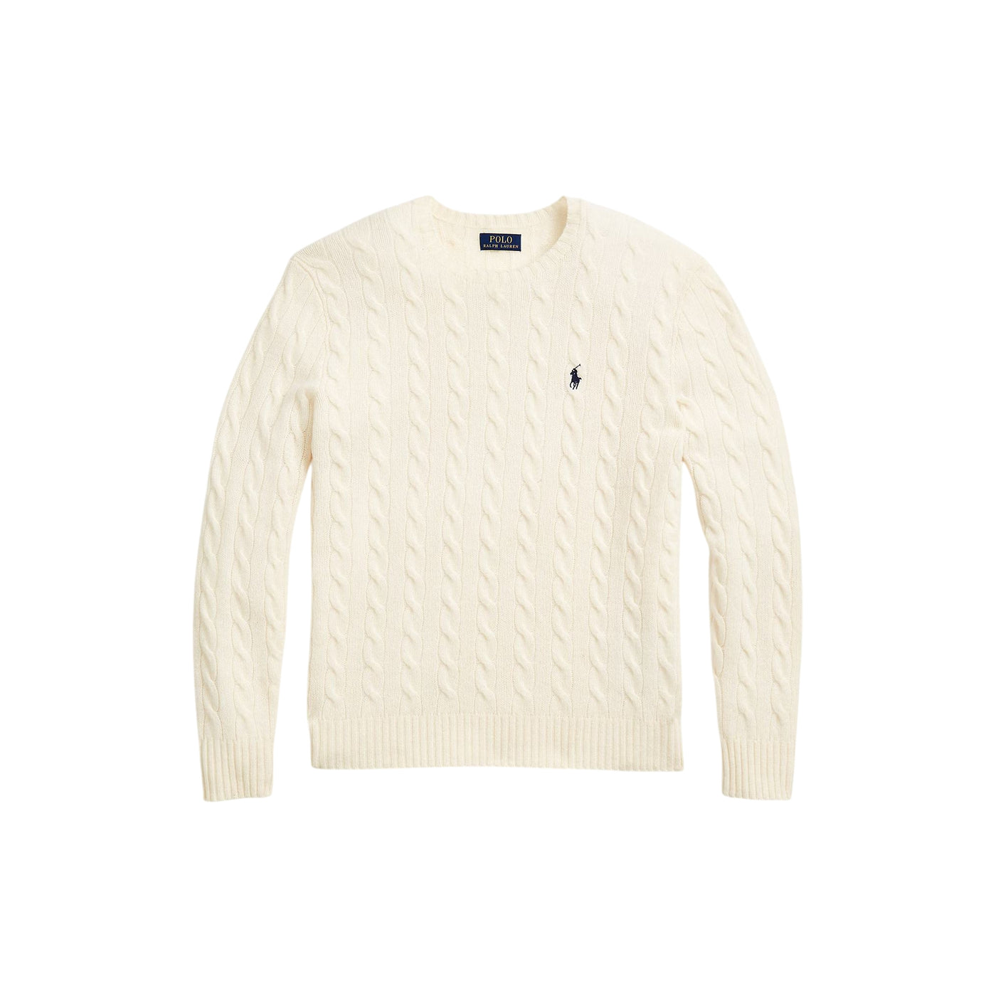 Maglia Uomo in lana e cashmere a trecce Crema
