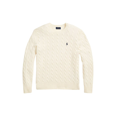 Maglia Uomo in lana e cashmere a trecce Crema