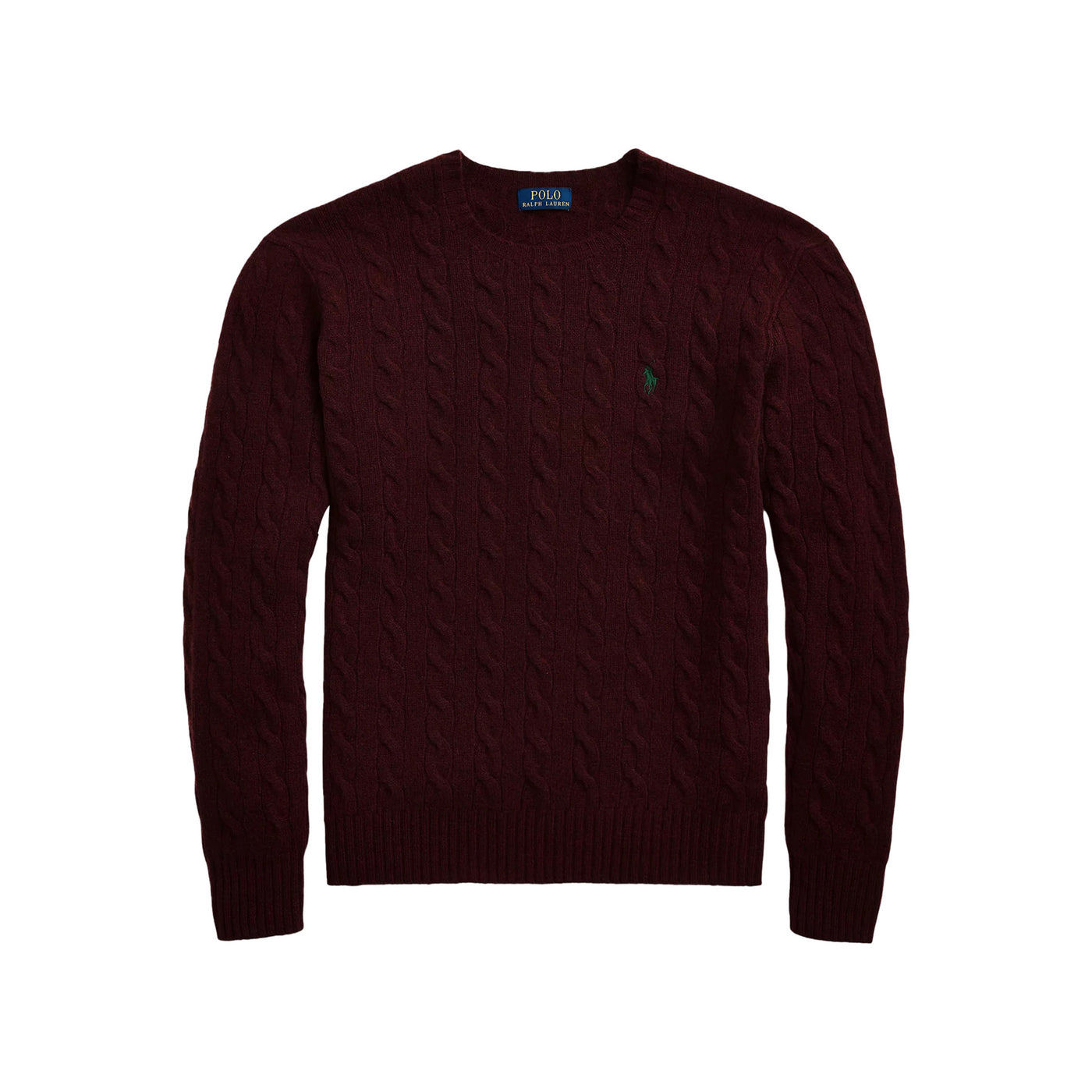 Maglia Uomo Bordeaux con logo verde ricamato sul petto