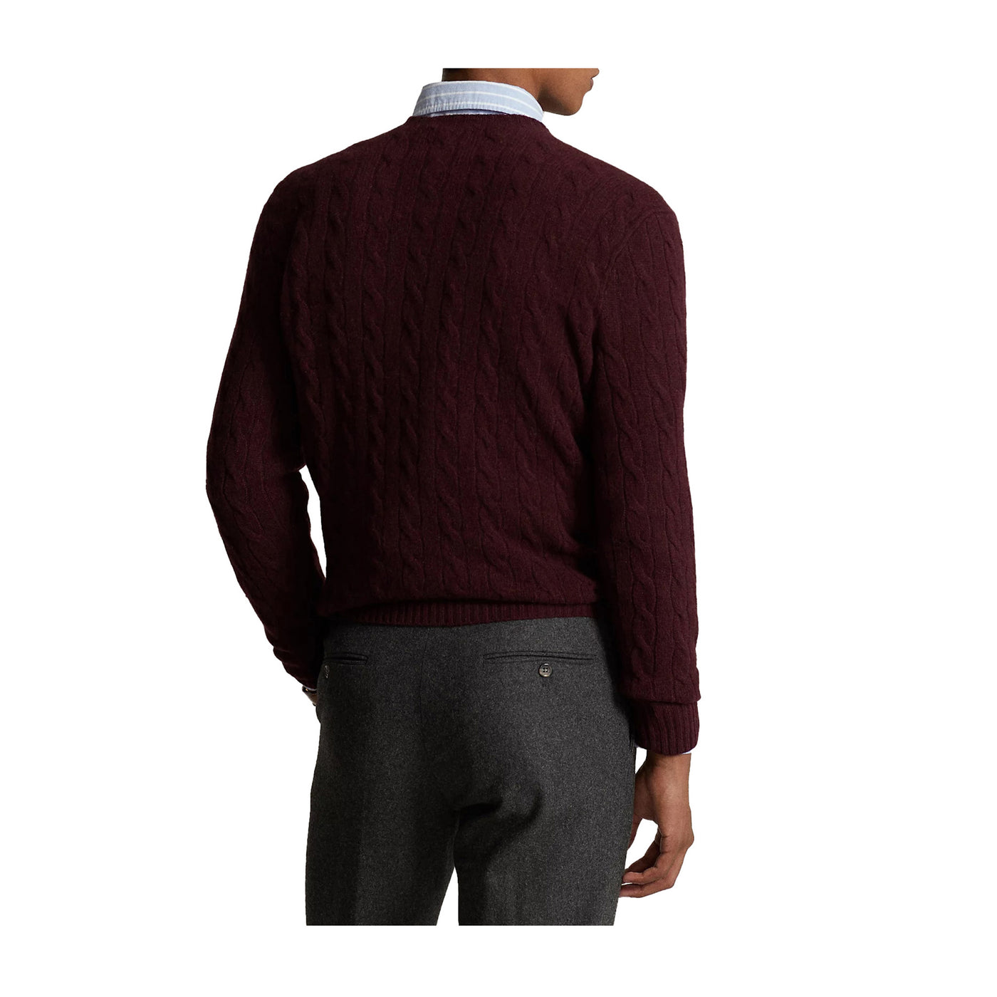 Maglia Uomo Bordeaux con logo verde ricamato sul petto