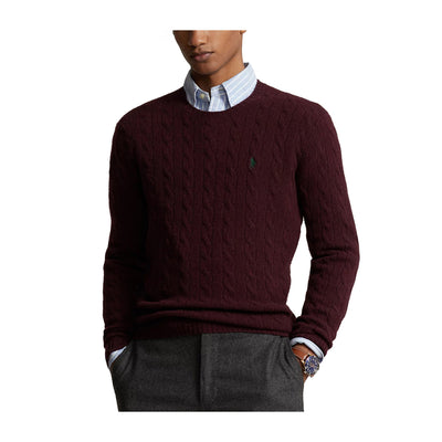 Maglia Uomo Bordeaux con logo verde ricamato sul petto