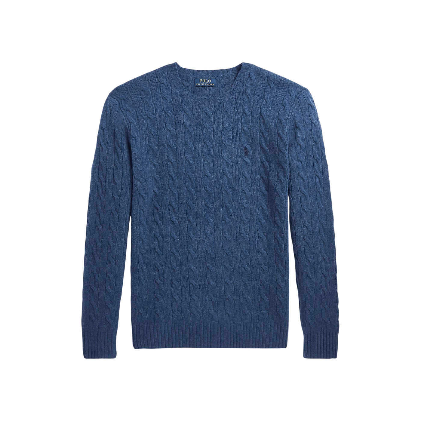 Maglia Uomo in lana e cashmere a trecce Blu
