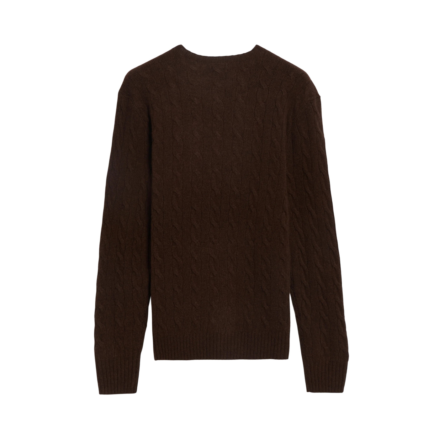 Maglia Uomo in lana e cashmere a trecce Marrone retro