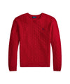 Maglia Uomo Rossa a trecce, con girocollo