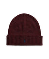 Berretto Uomo in lana bordeaux con pony