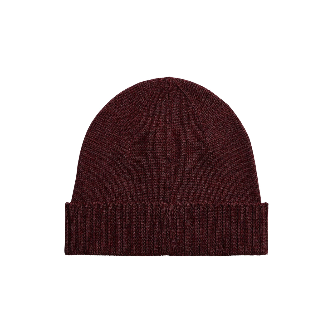 Berretto Uomo in lana bordeaux con pony retro