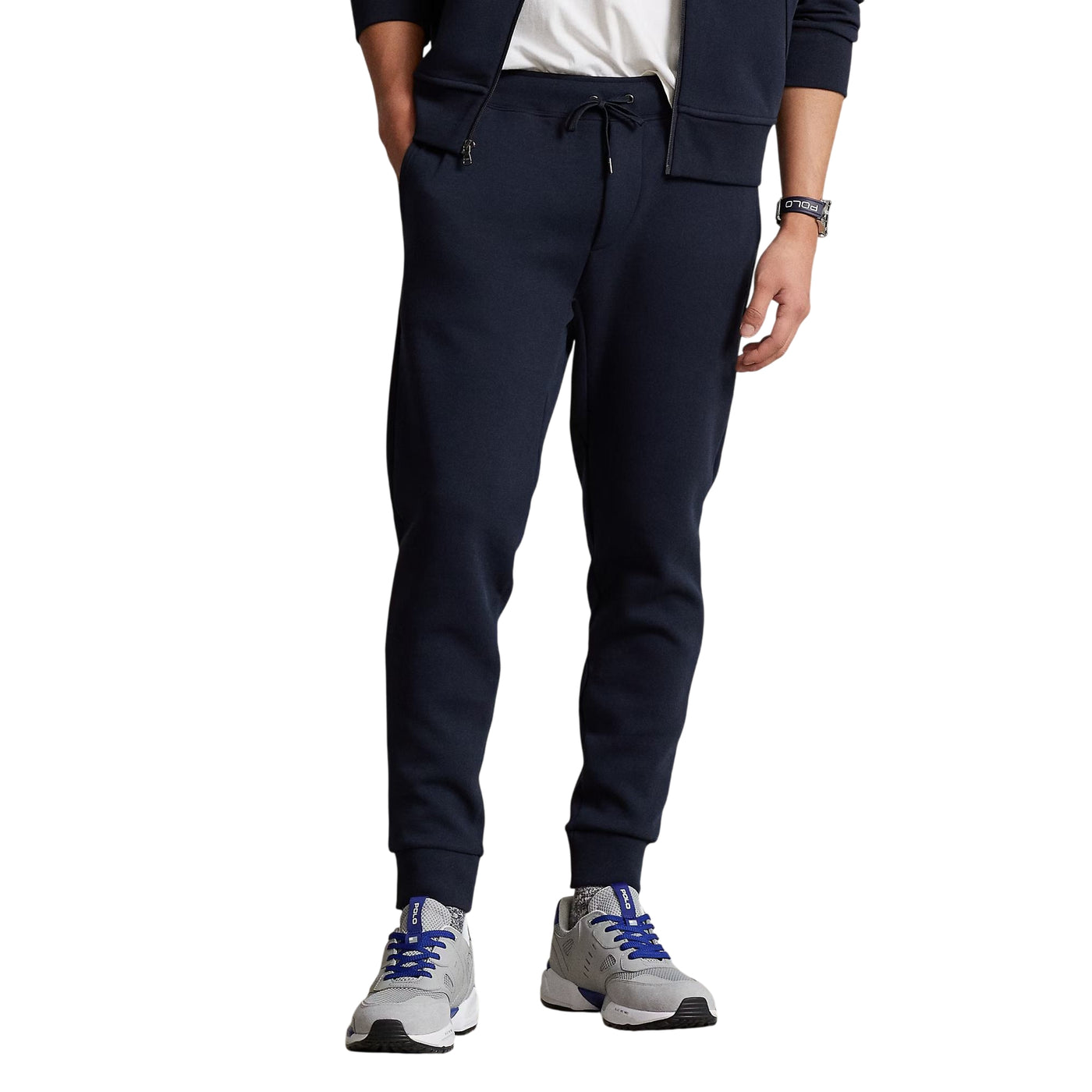 Pantalone Uomo jogger, con coulisse e cavallino ricamato