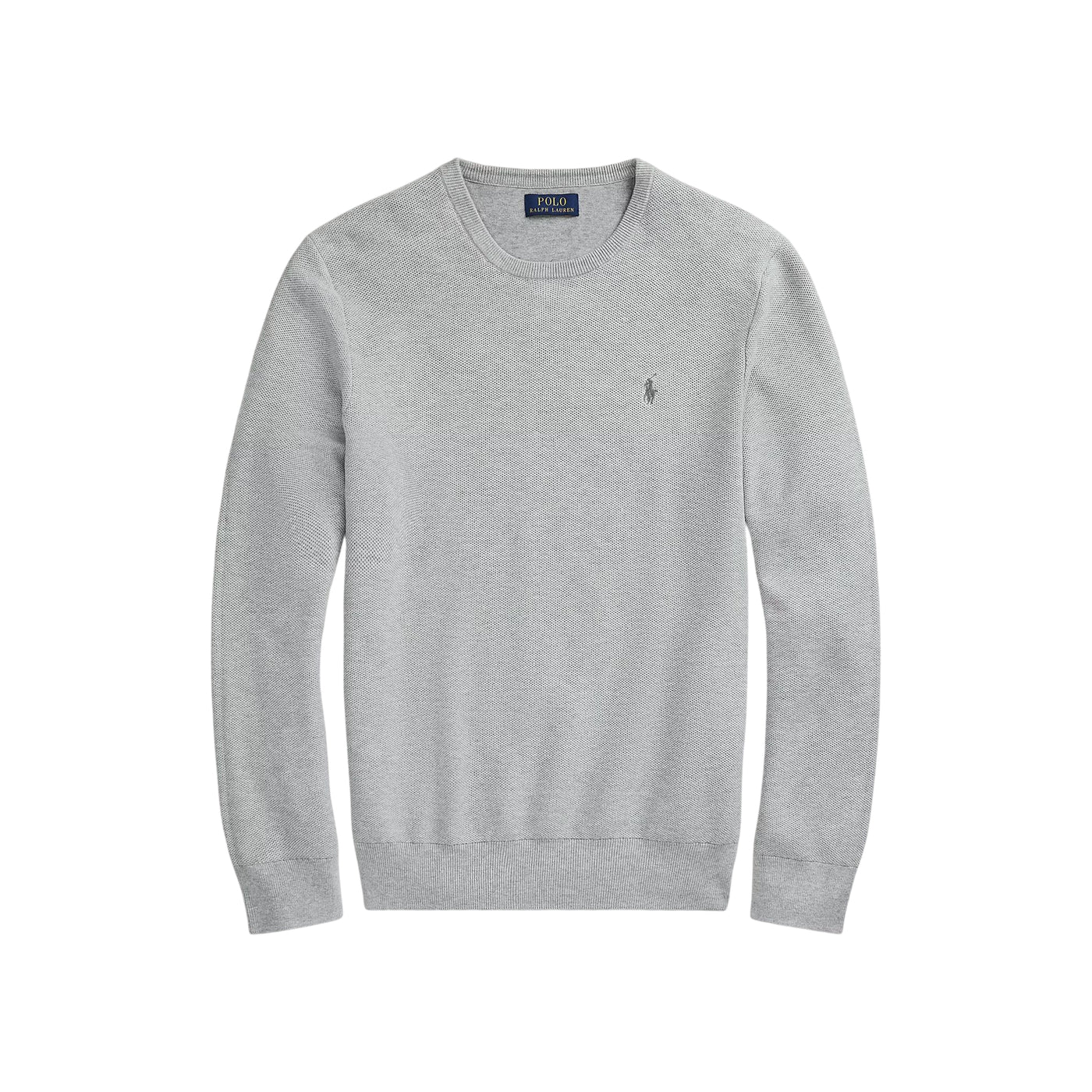 Maglia Uomo girocollo in piqué di cotone Grigio