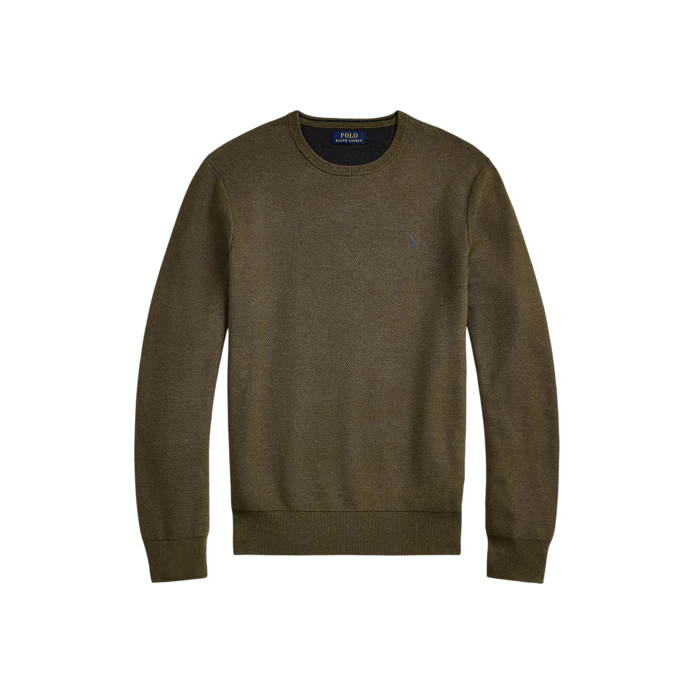 Maglia Uomo girocollo in piqué di cotone Verde militare