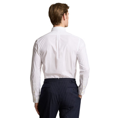 Camicia Uomo in popeline stretch Slim-Fit Bianco modello retro
