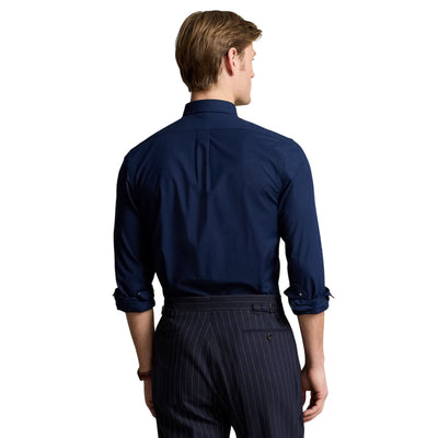 Camicia Uomo in popeline stretch Navy modello retro