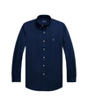 POLO RALPH LAUREN Camicia a Tinta Unita Blu da Uomo
