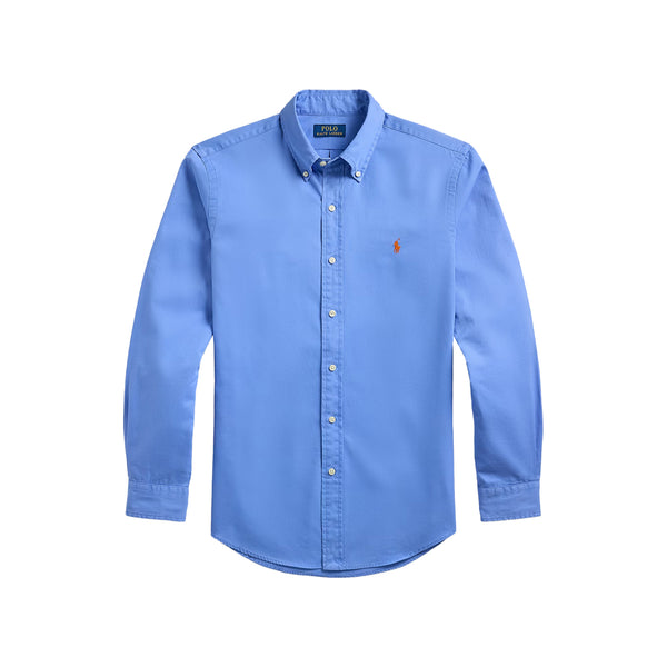 Camicia Uomo in twill Custom-Fit Celeste
