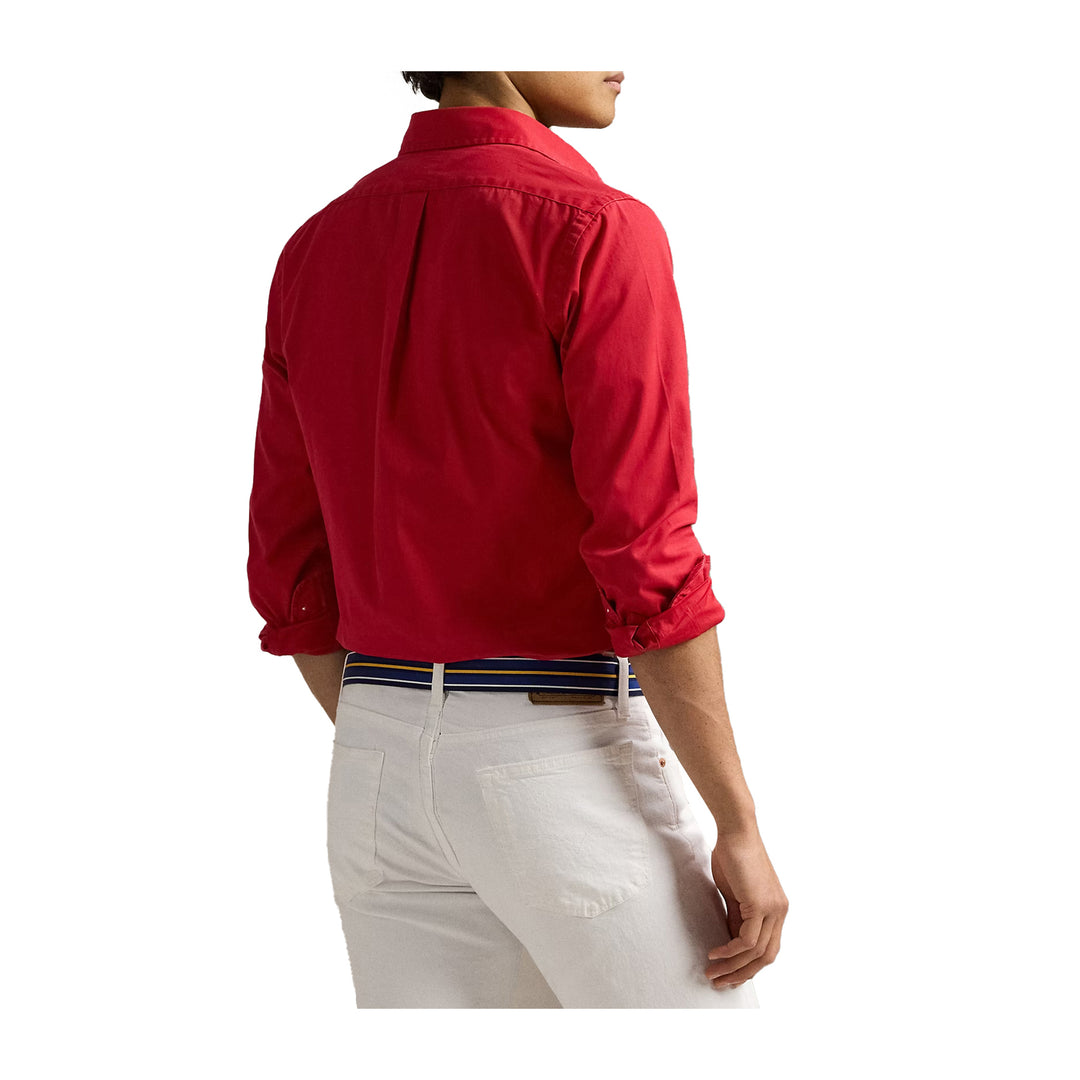 Camicia elegante da uomo rossa a maniche lunghe 1703 ROSSO