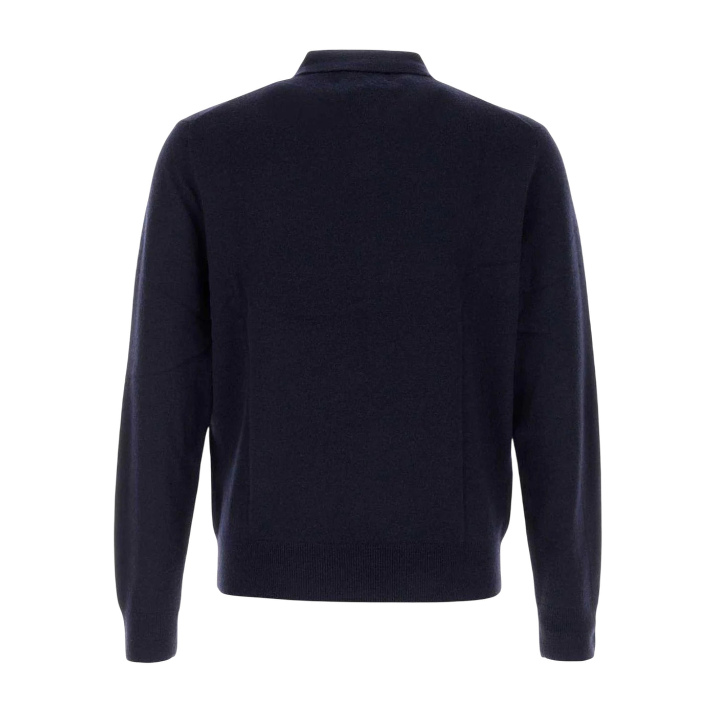 Maglia Uomo in lana con colletto polo Navy retro
