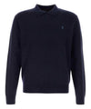 Maglia Uomo in lana con colletto polo Navy