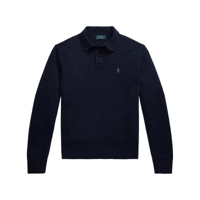 Maglia uomo con colletto polo Blu