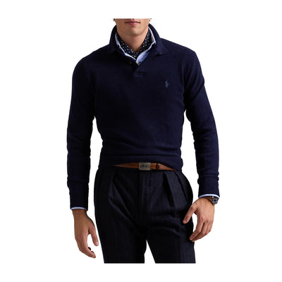 Maglia uomo con colletto polo Blu