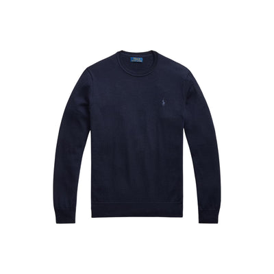 Maglia Uomo girocollo in lana Slim-Fit Navy