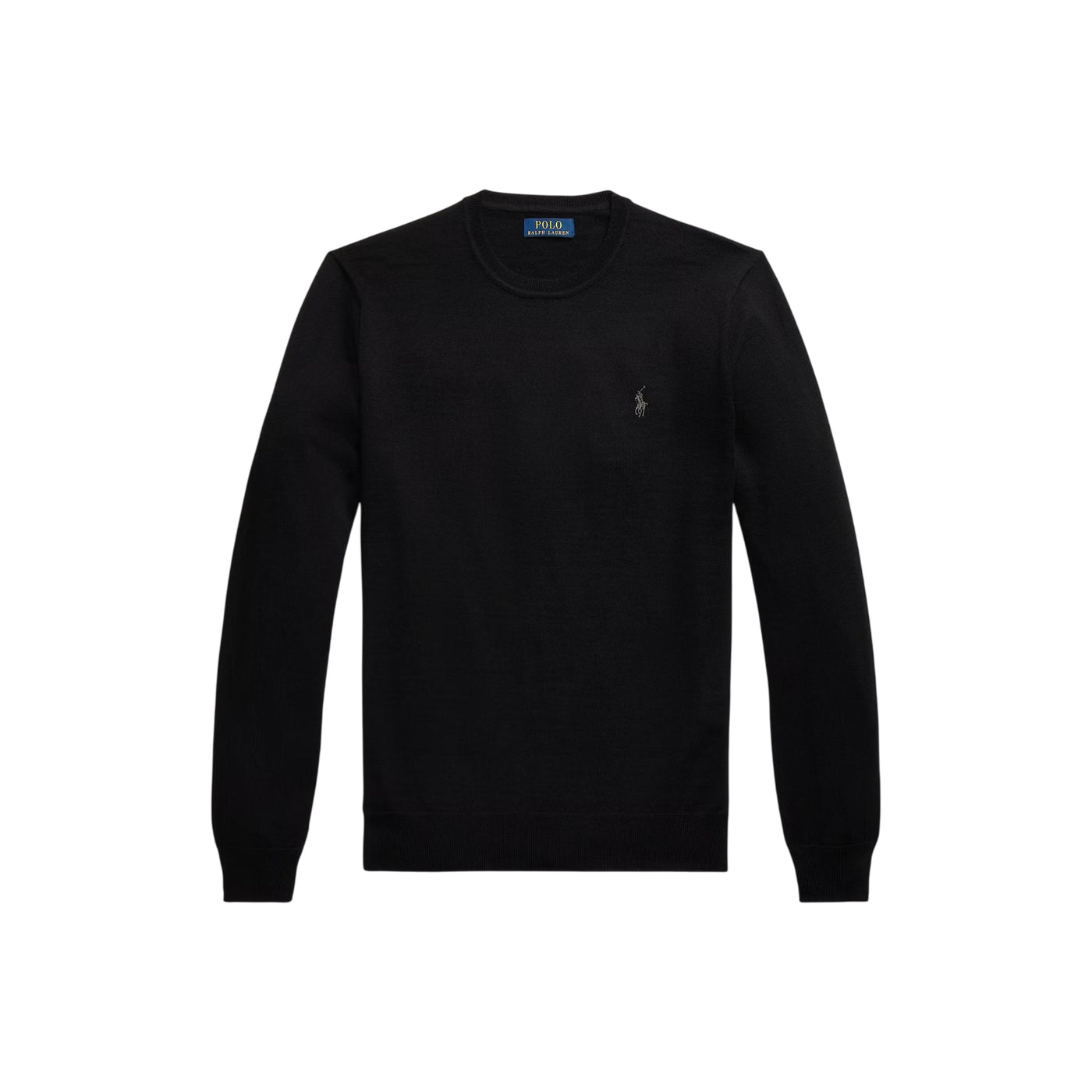 Maglia Uomo girocollo in lana Slim-Fit Nero