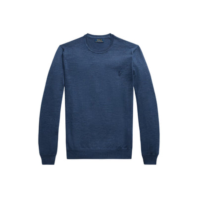 Maglia Uomo girocollo in lana Slim-Fit Blu 