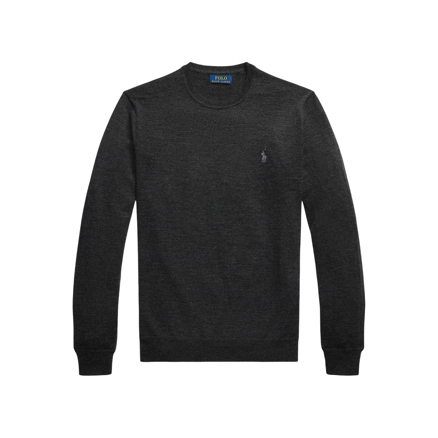 Maglia Uomo girocollo in lana Slim-Fit Grigio scuro