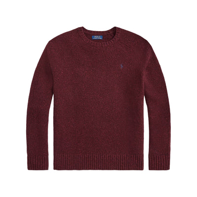 Men's Bordeaux sweater with mottled yarn