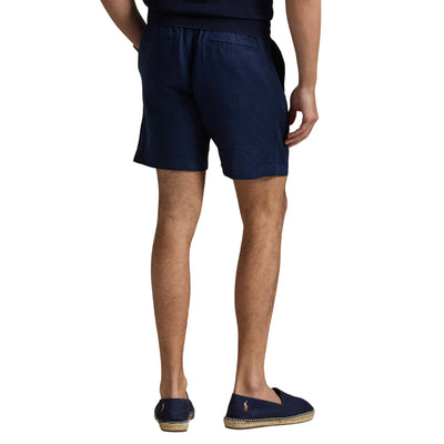 Shorts Uomo Prepster Polo in lino Navy modello retro