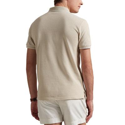Polo Uomo a righe beige modello retro