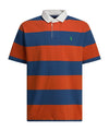 POLO RALPH LAUREN Polo Rossa in Cotone a Righe Blu con Logo Ricamato