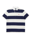 POLO RALPH LAUREN Polo Bianca in Cotone a Righe Blu con Logo Ricamato