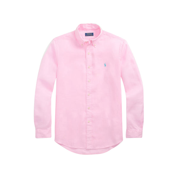 Camicia Uomo in lino Custom-Fit Rosa