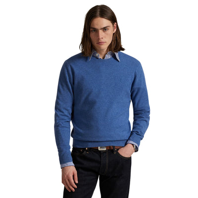 Maglia Uomo Girocollo in lana Blu modello frontale