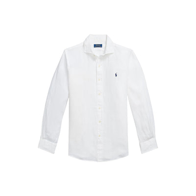 Camicia Uomo in lino Custom-Fit Bianco