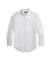POLO RALPH LAUREN Camicia Bianca di Lino a Righe con Logo Ricamato