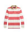 Polo Uomo manica lunga a righe Rosso/Bianco