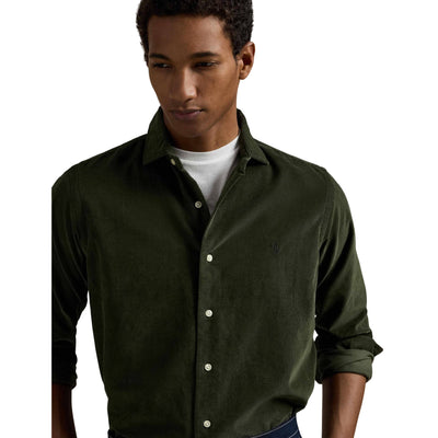 Camicia Uomo in velluto, con colletto classico e fit slim