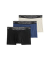 Set 3 boxer Uomo in cotone nero/blu/bianco