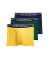 Set 3 boxer Uomo in cotone giallo/verde/navy