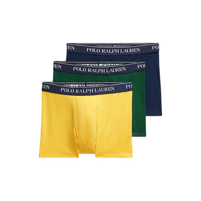 Set 3 boxer Uomo in cotone giallo/verde/navy