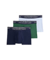 Set 3 boxer Uomo in cotone bianco/verde/navy