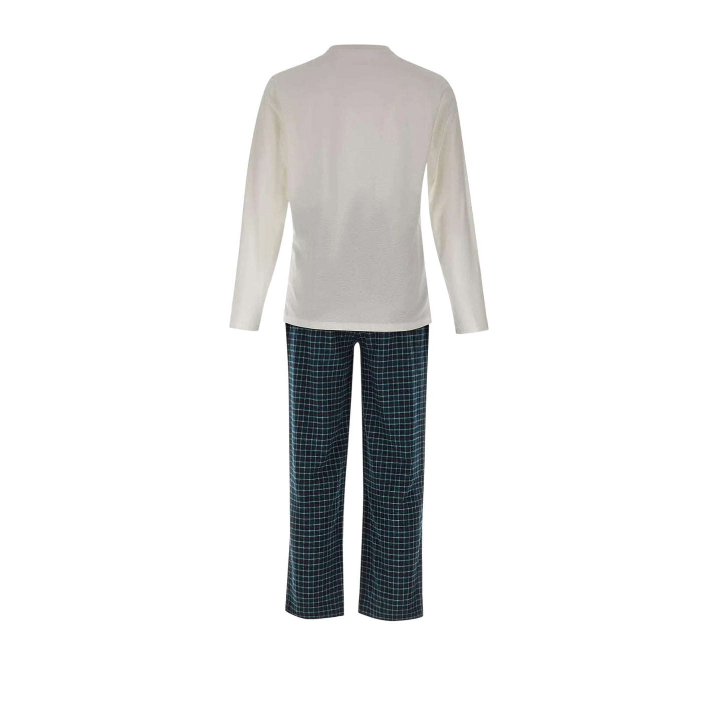 Pigiama Uomo lungo, con pantalone Blu e t-shirt lunga Bianca