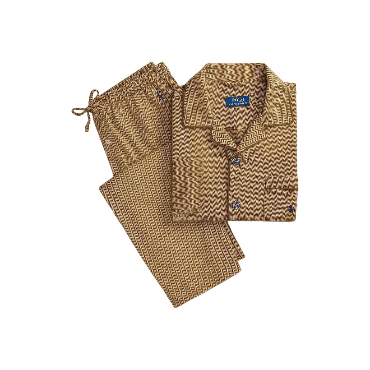 Pigiama Uomo in maglia jacquard Marrone