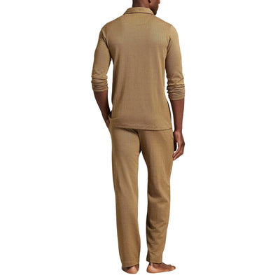Pigiama Uomo in maglia jacquard Marrone modello retro